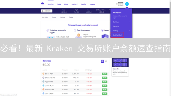 必看！最新 Kraken 交易所账户余额速查指南